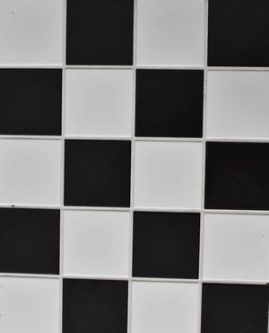 60176 10x10cm mat Black & White (Skak mønster)-rest 3m2