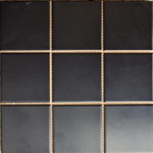 40180  Black -Sort mat  10x10 cm