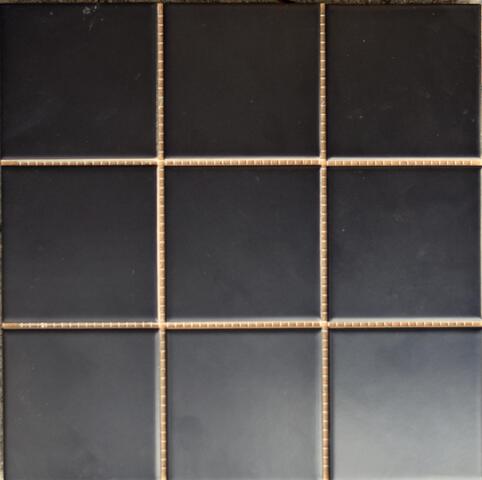 40180  Black -Sort mat  10x10 cm