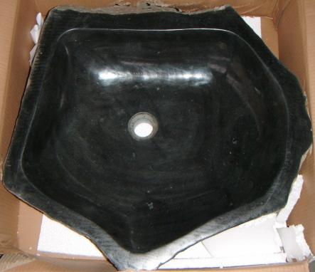 1099 Pilar Nero Stalakit -Naturstensvask ca 40x60cm,Høj ca 13cm