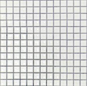 36100 Hvid Mat ca2½x2½cm  mosaik,gulv og væg