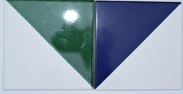 5201 15x15 cm vægflise Diagonal blå eller grøn