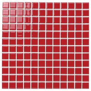 39197 Glass Uni Breda Rød-blank 23x23mm 898,-/m2 (4mm kun  til væg)