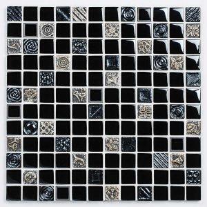 39231 Mosaik i mix glas og metal glaseret 23x23 mm,Crystal Fashion Hamilton mix mat+blanke, kr, 1130,- per kasse