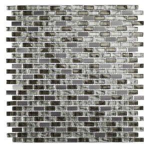39242 Mosaik i mix glas og metal. 10x23 mm,Glass -Brick ,Windhoek mix mat+blanke, kr, 890,- per kasse