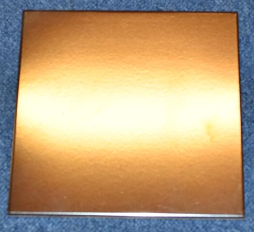 5006S 8x20 cm Bronze gold SOKKEL FLISE med glaseret rund top
