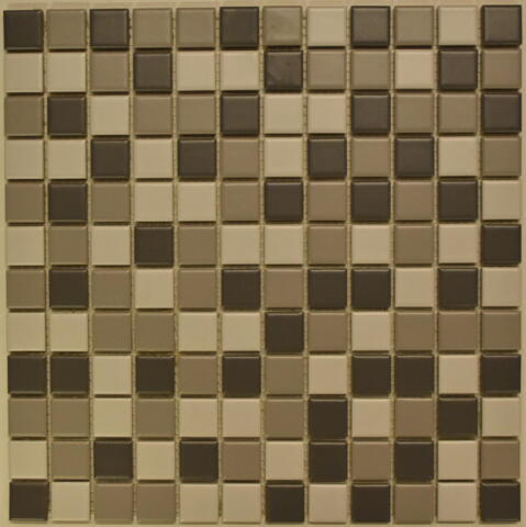 0114 Mosaik Grey Mix mat, 23x23mm Mosaik på net i 30x30cm - kun 548-/M2