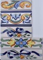 5203 Semi håndmalet fliseborter, længde 15cm + 20 cm