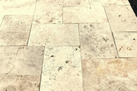 013P 30 mm 40x60x3cm ,Travertin Haveflise Antik Tromlet  PALLESALG -kun 398,-/m2 Ægte Natursten-